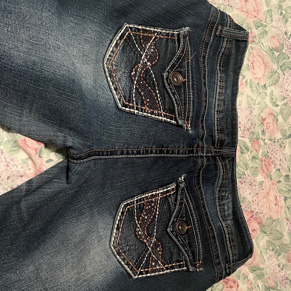Chic Dark Blue Flare Jeans